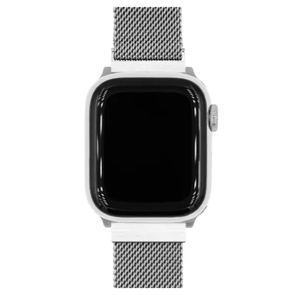 HIRSCH Milanaise - Mesh Uhrenarmband mit magnetischer Schließe - Silber – Bild 5
