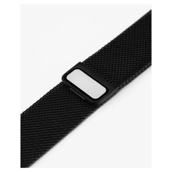 HIRSCH Milanaise - Mesh Uhrenarmband mit magnetischer Schließe - Schwarz – Bild 2