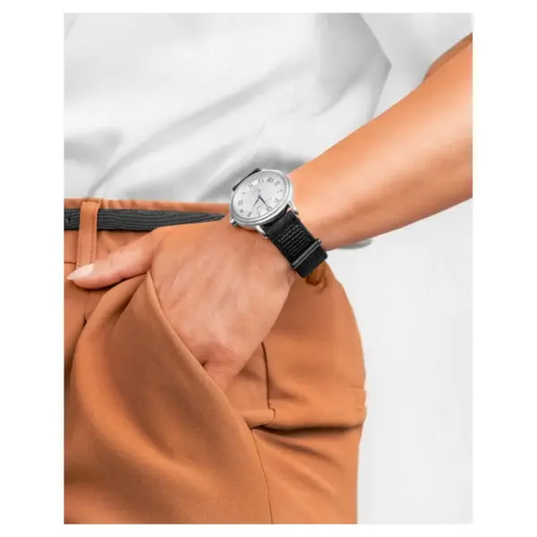 HIRSCH Vocem - Uhrenarmband mit Klettverschluss - Schwarz – Bild 5