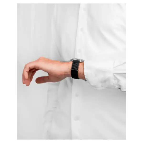 HIRSCH Vocem - Uhrenarmband mit Klettverschluss - Schwarz – Bild 6