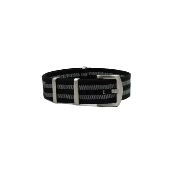 WB Original Geripptes Nylon-Uhrenarmband - Schwarz/Grau