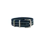 WB Original Ribbed Nylon Watch Strap - Blue:Grey