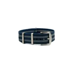 WB Original Ribbed Nylon Watch Strap - Blue:Grey