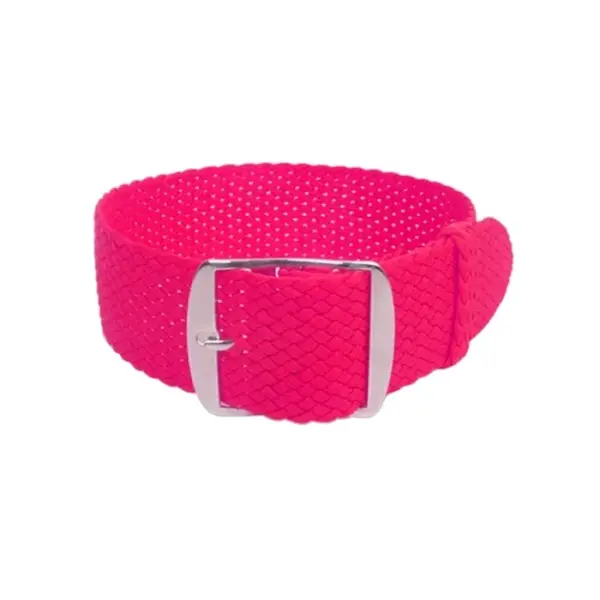 Perlon Uhrenarmband (06) - Neon Pink