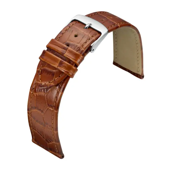 Barington Kroko-Print Classic Uhrenarmband (690) - Braun