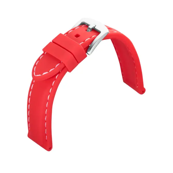 Eulit Silicon Uhrenarmband mit Naht (155) - Rot