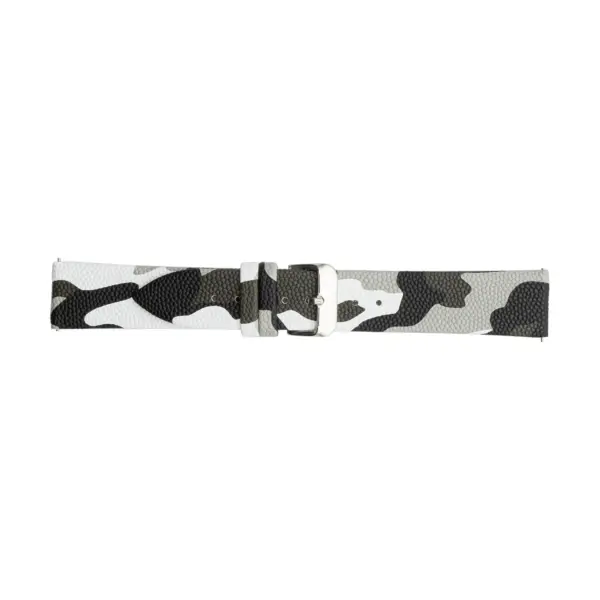 Pebro Camouflage Kunstleder Uhrenarmband (2025) - Grau
