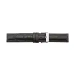 Pebro Crocodile Grain Watch Strap (155) - Black