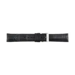 Pebro Kroko Prägung Uhrenarmband (733) - Schwarz