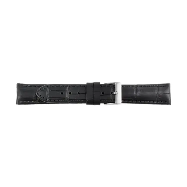 Pebro Kroko Prägung Uhrenarmband (733) - Schwarz