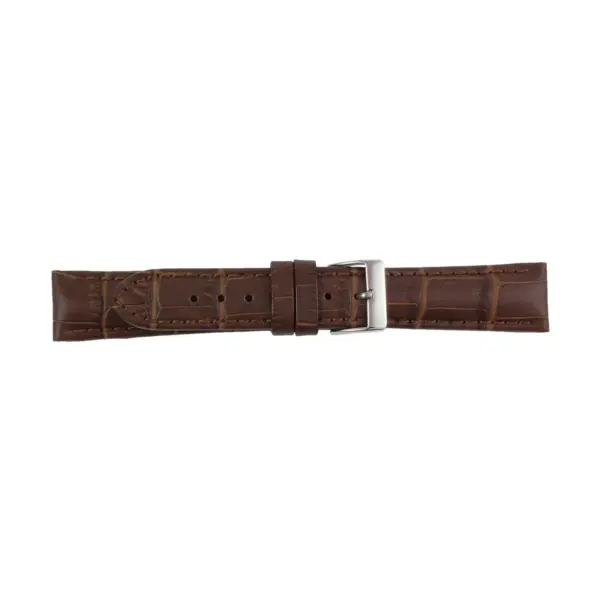 Pebro Kroko Prägung Uhrenarmband (734) - Dunkelbraun