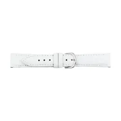 Pebro Leder-Uhrenarmband mit Krokoprägung (737) - Weiß