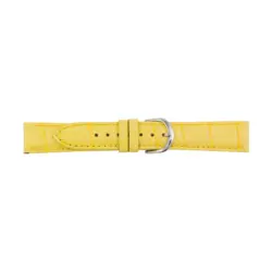 Pebro Leder-Uhrenarmband mit Krokoprägung (782) - Gelb