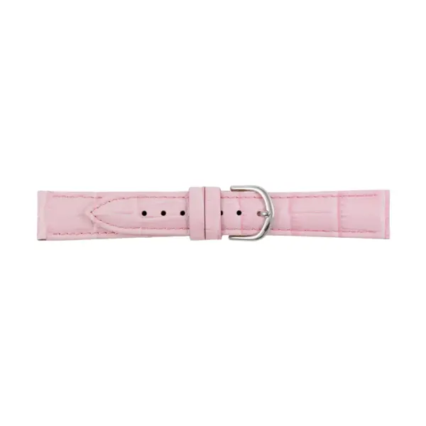 Pebro Leder-Uhrenarmband mit Krokoprägung (791) - Rosa