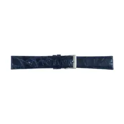 Pebro Uhrenarmband aus Krokodilleder (071) - Dunkelblau