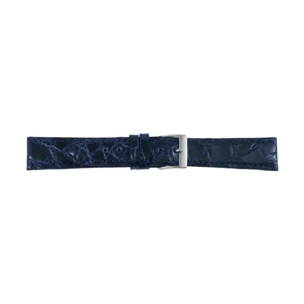 Pebro Uhrenarmband aus Krokodilleder (071) - Dunkelblau