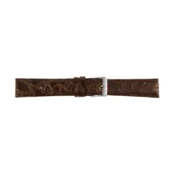 Pebro Uhrenarmband aus Krokodilleder (081) - Dunkelbraun
