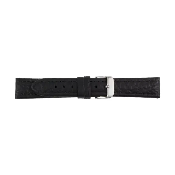 Pebro Leder-Uhrenarmband mit Elefantenprägung (219) - Schwarz