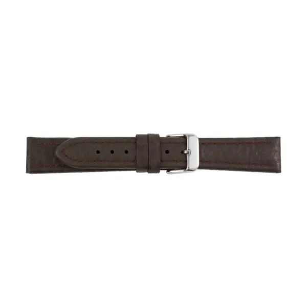 Pebro Leder-Uhrenarmband mit Elefantenprägung (220) - Dunkelbraun
