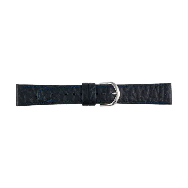 Pebro Leder-Uhrenarmband mit Elefantenprägung (509) - Dunkelblau