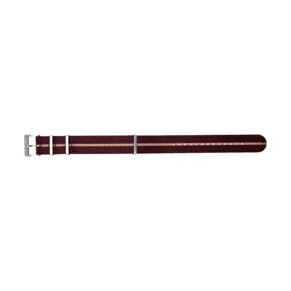 Pebro Nylon-Uhrenarmband Exklusiv (2001) - Dunkelrot/Beige