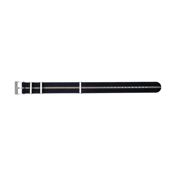 Pebro Nylon-Uhrenarmband Exklusiv (2002) - Dunkelblau/Beige