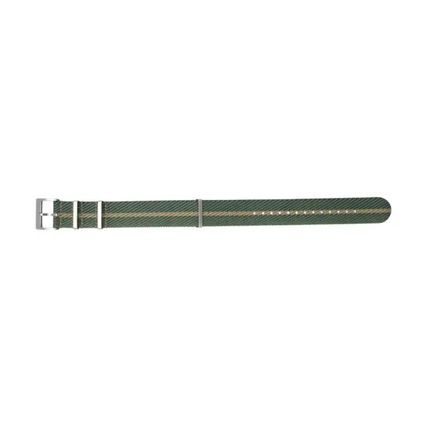 Pebro Nylon-Uhrenarmband Exklusiv (2003) - Dunkelgrün/Beige