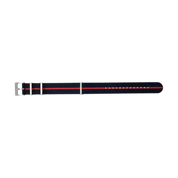 Pebro Nylon-Uhrenarmband Exklusiv (2004) - Dunkelblau/Rot