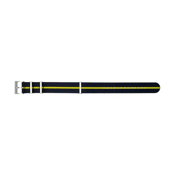 Pebro Nylon-Uhrenarmband Exklusiv (2005) - Dunkelblau/Gelb