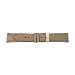 Pebro Uhrenarmband aus deutschem Leder (1090) - Taupe