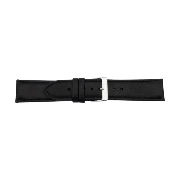 Pebro Uhrenarmband aus italienischem Leder (1055) - Schwarz