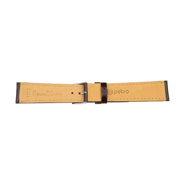 Pebro Uhrenarmband aus italienischem Leder (1113) - Dunkelbraun – Bild 2