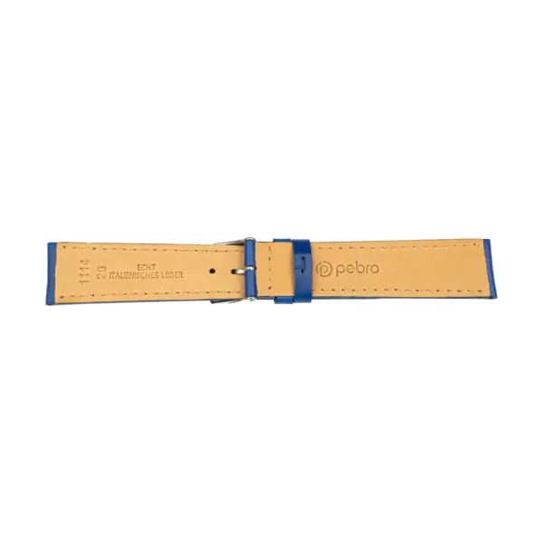 Pebro Uhrenarmband aus italienischem Leder (1114) - Blau – Bild 2