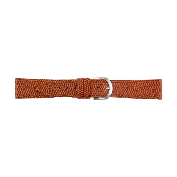 Pebro Leder-Uhrenarmband mit Eidechsenprägung (096) - Braun