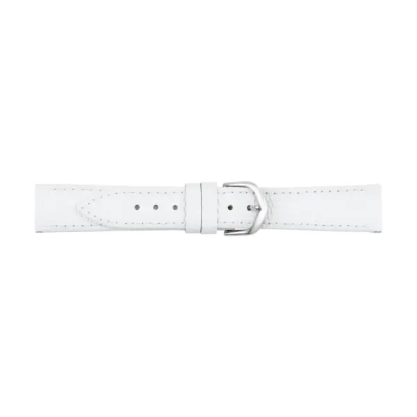 Pebro Leder-Uhrenarmband mit Eidechsenprägung (098) - Weiß