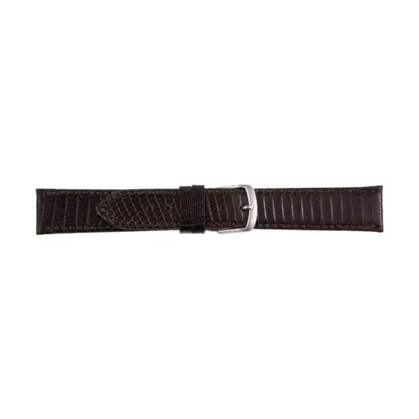 Pebro Uhrenarmband aus Eidechsenleder (075) - Dunkelbraun