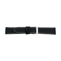 Pebro Premium Leder-Uhrenarmband (1067) - Schwarz