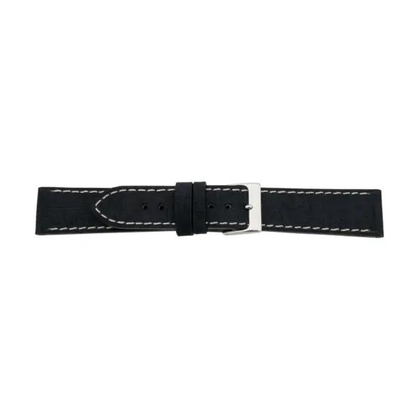 Pebro Premium Leder-Uhrenarmband (1067) - Schwarz