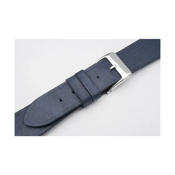 Pebro Premium Leder Uhrenarmband (1076) - Blau – Bild 2