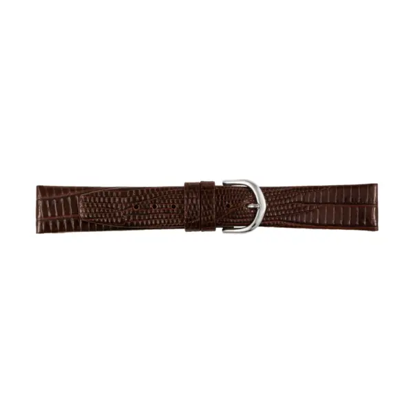 Pebro Uhrenarmband mit Teju-Eidechsenprägung (226) - Dunkelbraun