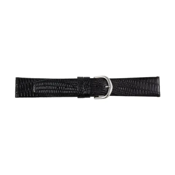 Pebro Uhrenarmband mit Teju-Eidechsenprägung (227) - Schwarz