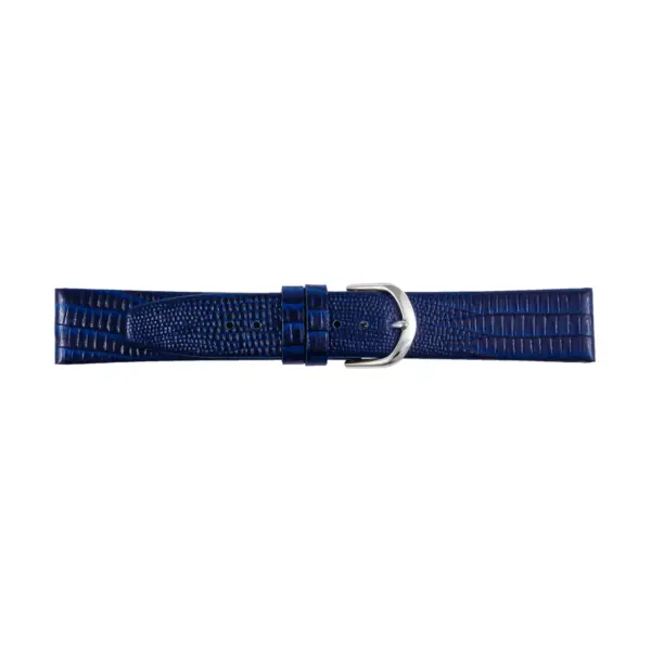 Pebro Uhrenarmband mit Teju-Eidechsenprägung (228) - Dunkelblau