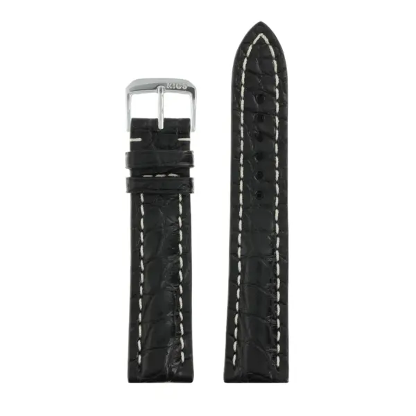 RIOS1931 Ambassador - Uhrenarmband aus Alligatorenleder (250) - Schwarz – Bild 2