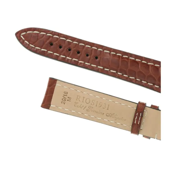 RIOS1931 Ambassador - Uhrenarmband aus Alligatorenleder (250) - Mahagoni – Bild 4