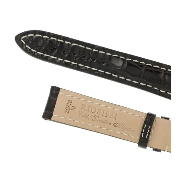 RIOS1931 Ambassador - Uhrenarmband aus Alligatorenleder (250) - Mokka – Bild 4