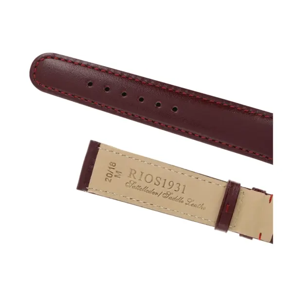 RIOS1931 Arizona - Uhrenarmband aus Sattelleder (46) - Bordeaux – Bild 4
