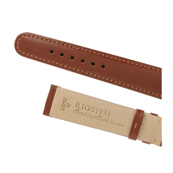 RIOS1931 Arizona - Uhrenarmband aus Sattelleder (46) - Cognac – Bild 4