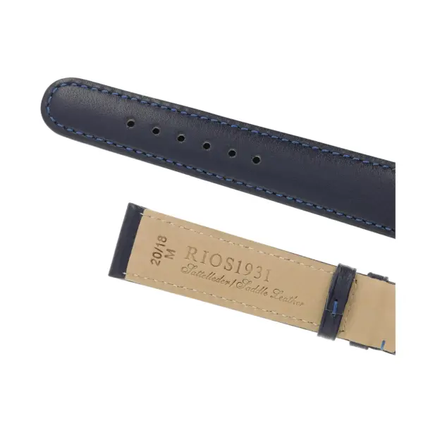RIOS1931 Arizona - Uhrenarmband aus Sattelleder (46) - Ozeanblau – Bild 4