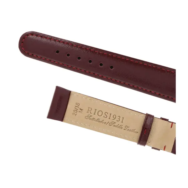RIOS1931 Arizona - Uhrenarmband aus Sattelleder (46S) - Bordeaux – Bild 4