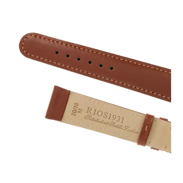 RIOS1931 Arizona - Uhrenarmband aus Sattelleder (46S) - Cognac – Bild 4